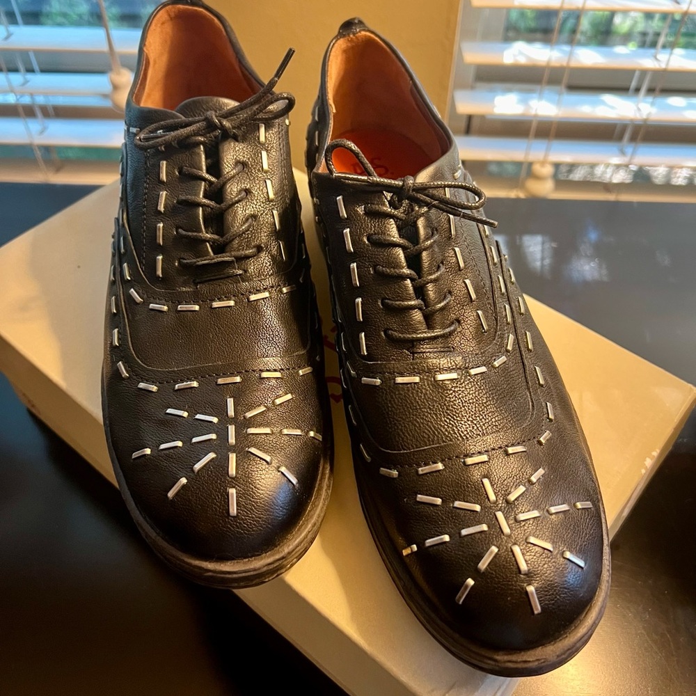 AS98 Black + Silver Laceup Brogues - Picture 2 of 7